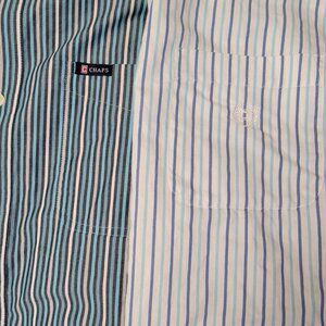 Chaps Mens LS Shirts LOT of 2 Size LARGE EUC